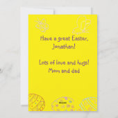 子どもパーソナライズされたの復活挨拶カード シーズンカード (裏面)