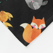 子どもパーソナライズされたの水彩動物園 フリースブランケット (角)