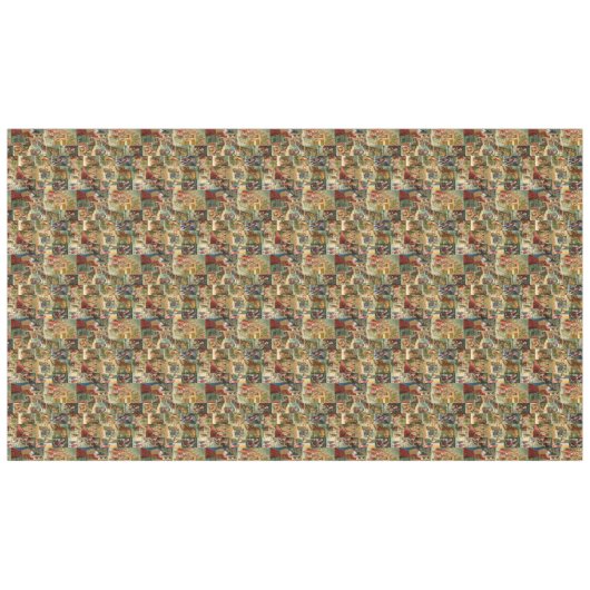 子どもビクトリアンコラージュのお父さんクリスマス テーブルクロス (正面(横))