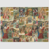 子どもビクトリアンコラージュのお父さんクリスマス 薄葉紙 (正面)