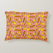 子どもファストフードホットドッグとマスタードレッドストライプの アクセントクッション (裏面)