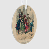 子どもファミリーアンティークビクトリアン子 オーナメント (正面)