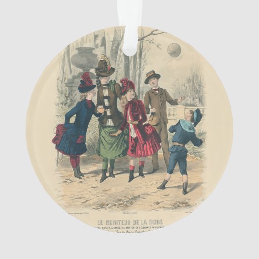 子どもファミリーアンティークビクトリアン子 オーナメント (裏面)