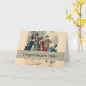 子どもファミリーアンティークビクトリアン子 カード (黄色い花)