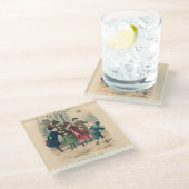 子どもファミリーアンティークビクトリアン子 ガラスコースター (アングル)