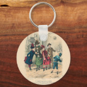 子どもファミリーアンティークビクトリアン子 キーホルダー (正面)