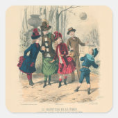 子どもファミリーアンティークビクトリアン子 スクエアシール (正面)