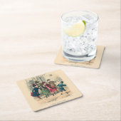 子どもファミリーアンティークビクトリアン子 スクエアペーパーコースター (インサイチュ)