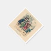 子どもファミリーアンティークビクトリアン子 スタンダードカクテルナプキン (角)