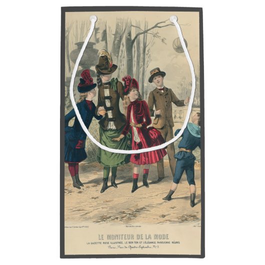 子どもファミリーアンティークビクトリアン子 スモールペーパーバッグ (裏面)