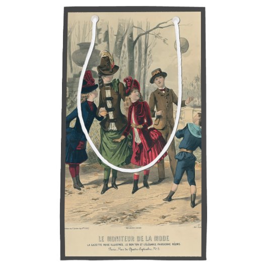 子どもファミリーアンティークビクトリアン子 スモールペーパーバッグ (正面)