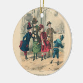 子どもファミリーアンティークビクトリアン子 セラミックオーナメント (左)