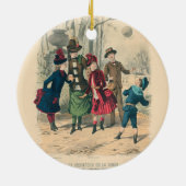 子どもファミリーアンティークビクトリアン子 セラミックオーナメント (裏面)