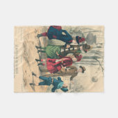 子どもファミリーアンティークビクトリアン子 フリースブランケット (正面(横))