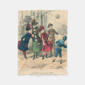 子どもファミリーアンティークビクトリアン子 フリースブランケット (正面)