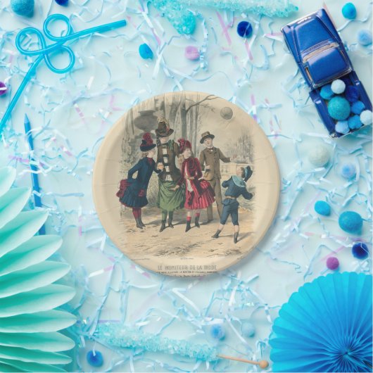 子どもファミリーアンティークビクトリアン子 ペーパープレート (パーティー)