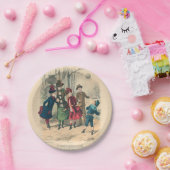 子どもファミリーアンティークビクトリアン子 ペーパープレート (パーティー)