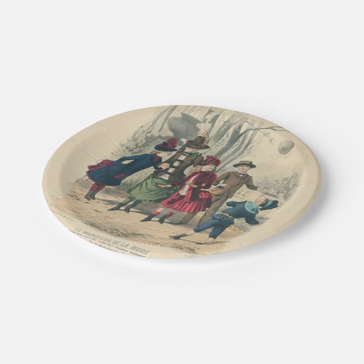 子どもファミリーアンティークビクトリアン子 ペーパープレート (アングル)