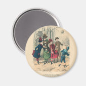 子どもファミリーアンティークビクトリアン子 マグネット (正面/裏面)