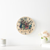 子どもファミリーアンティークビクトリアン子 ラウンド壁時計 (ホーム)