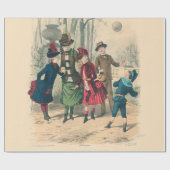 子どもファミリーアンティークビクトリアン子 ラッピングペーパー (フラット)