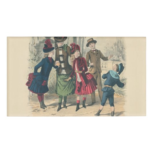 子どもファミリーアンティークビクトリアン子 名札 (正面)