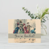 子どもファミリーアンティークビクトリアン子 招待状 (スタンド正面)