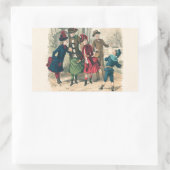 子どもファミリーアンティークビクトリアン子 長方形シール (バッグ)