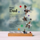 子どもモダンからの心のこもった父のメッセージ アクリルサイン (ニュートラル)