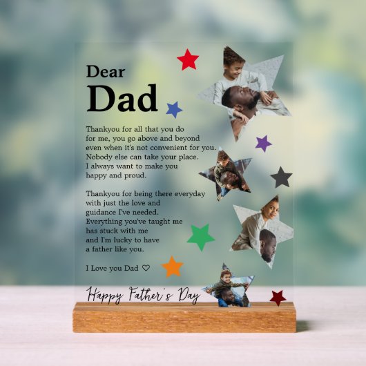 子どもモダンからの心のこもった父のメッセージ アクリルサイン (ニュートラル)