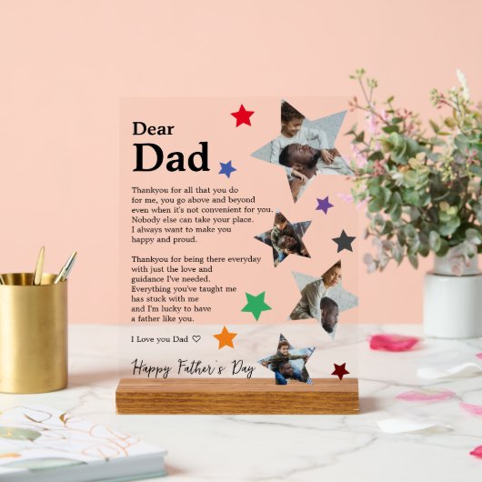 子どもモダンからの心のこもった父のメッセージ アクリルサイン (ウェディング)