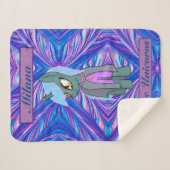 子どもユニコーン – I Love Unicorns シェルパブランケット (正面(横))