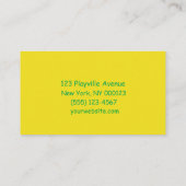 子ども保育園の漫画の動物 名刺 (裏面)