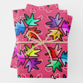 子ども包装紙のハートストッパー葉 ラッピングペーパーシート (インサイチュ)