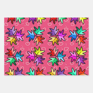 子ども包装紙のハートストッパー葉  ラッピングペーパーシート