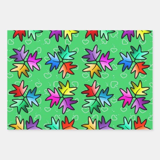 子ども包装紙のハートストッパー離れ ラッピングペーパーシート (正面)