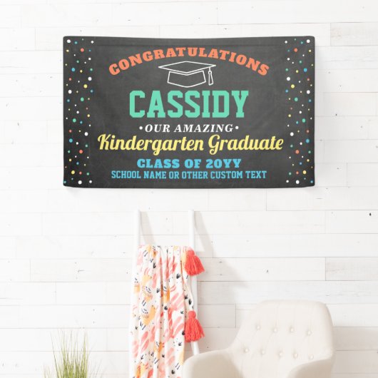 子ども卒園幼稚園&幼稚園かわいい 横断幕 (インサイチュ)