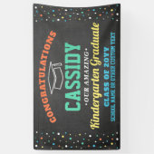 子ども卒園幼稚園&幼稚園かわいい 横断幕 (縦)