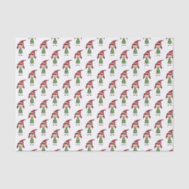 子ども可愛いクリスマスキャラクター赤白グリーン 薄葉紙