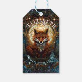 子ども向けストーリーブックケルトインスパイアクAIキツネ ギフトタグ