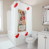 子ども向けバレンタインのショーカーテン シャワーカーテン (インサイチュ)