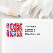 子ども向けバレンタイングリーティングキス赤白 ラベル (インサイチュ)