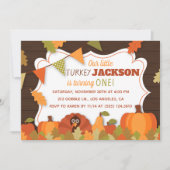 子ども向け小さなトルコ誕生パーティーの招待 招待状 (正面)