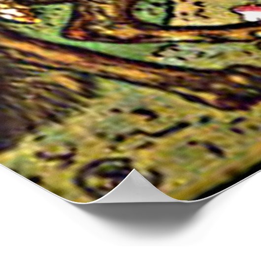 子ども向け小さな赤い乗馬フード&オオカミ ポスター (角)