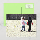 子ども向け手持ち歩く ポストカード (正面/裏面)