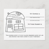 子ども向け緊急情報学習カード（家） ポストカード (正面)