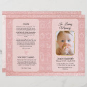 子ども向け葬式プログラムテンプレート (正面/裏面)