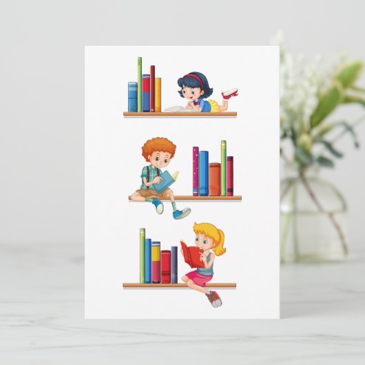 子ども向読けの本 招待状 (スタンド正面)