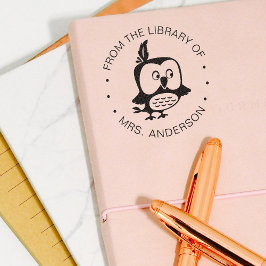 子ども図書館からかわいいフクロウ|過去記事 セルフインキングスタンプ