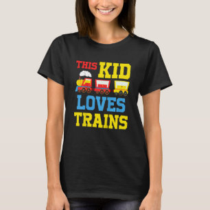 子ども大好き電車で男の子を対象にした服装 Tシャツ